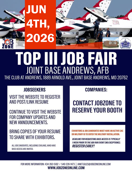 Andrews AFB Job Fair - April 9th, 2026 - JS