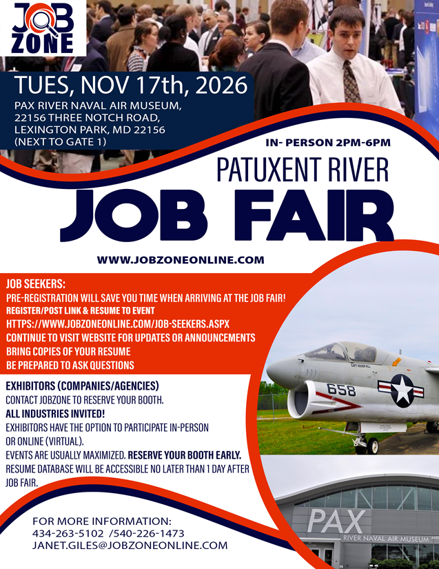 Patuxent River, MD — November 17, 2026 (2pm–6pm) — event flyer