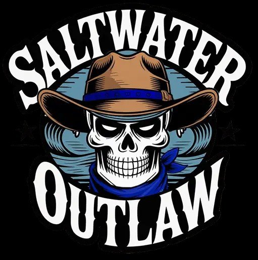 Saltwater Outlaw Skull Logo